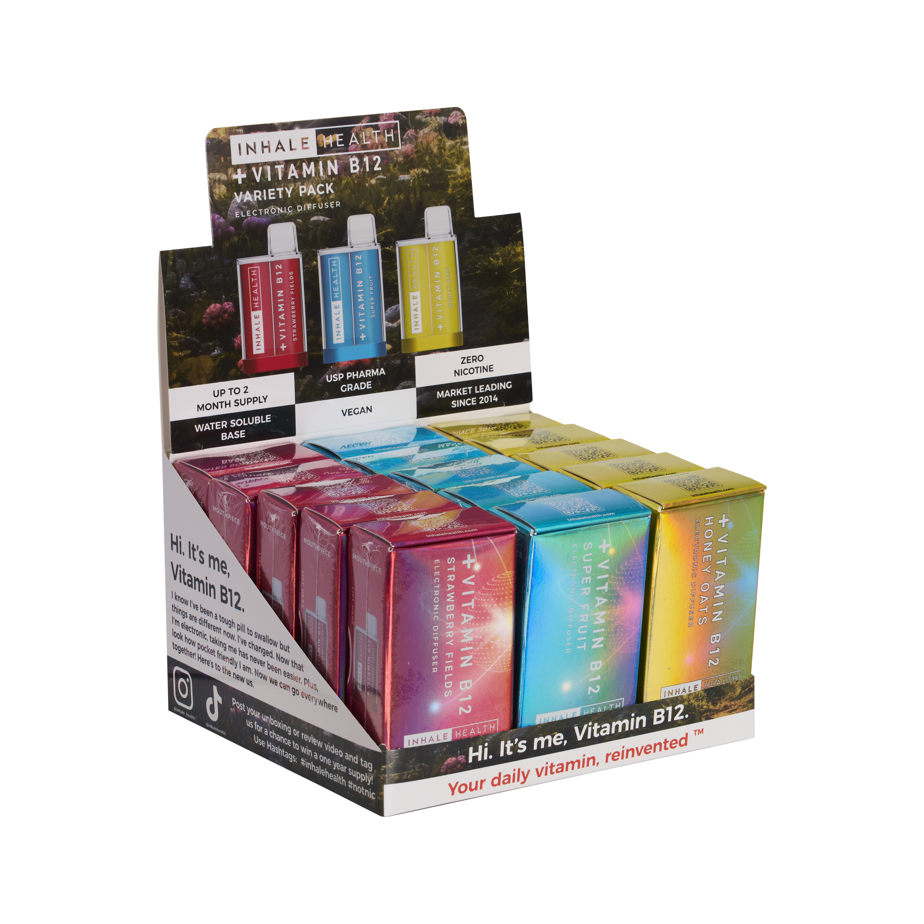b12 vape diffuser vanilla flavor Mint 3-Pack main image 0