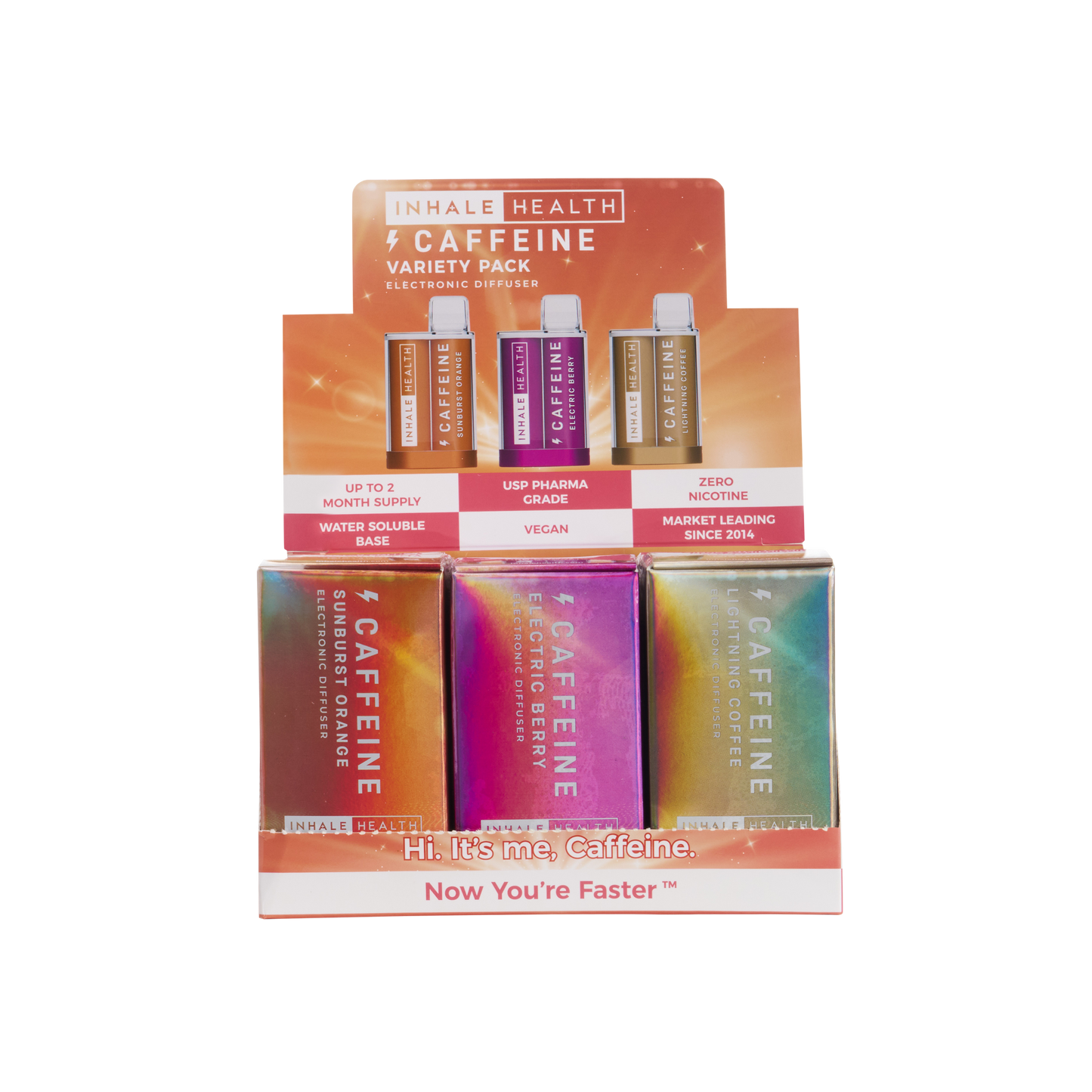 Breathe Freedom Caffeine Variety Pack (15 Unit Display Box)