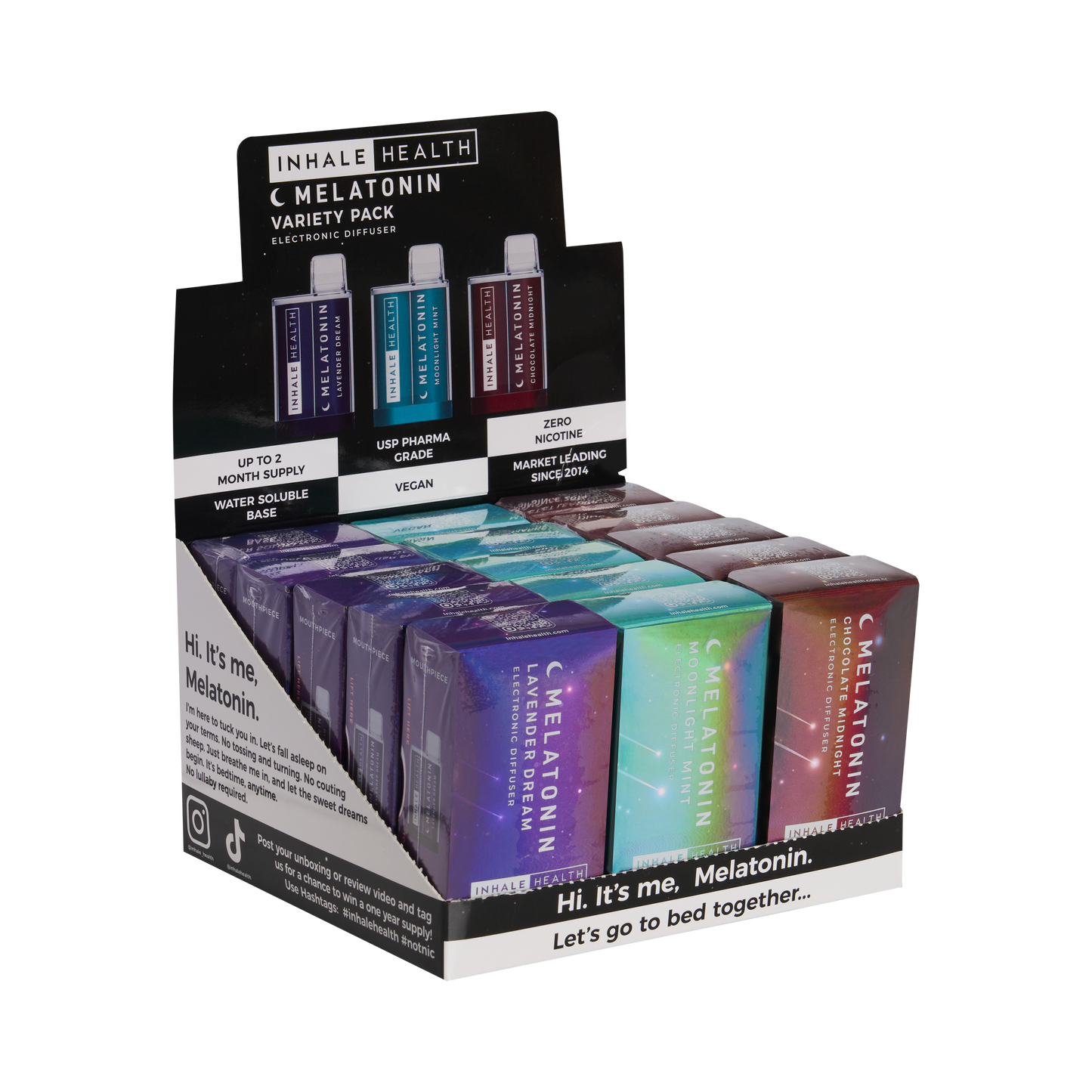 Breathe Freedom Melatonin Variety Pack (15-Pack Display Box)